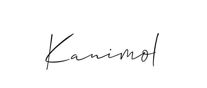 Also You can easily find your signature by using the search form. We will create Kanimol name handwritten signature images for you free of cost using Allison_Script sign style. Kanimol signature style 2 images and pictures png