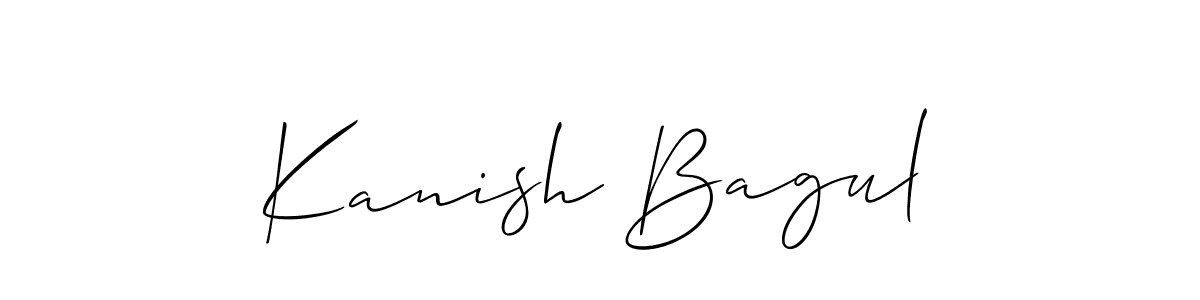 Design your own signature with our free online signature maker. With this signature software, you can create a handwritten (Allison_Script) signature for name Kanish Bagul. Kanish Bagul signature style 2 images and pictures png
