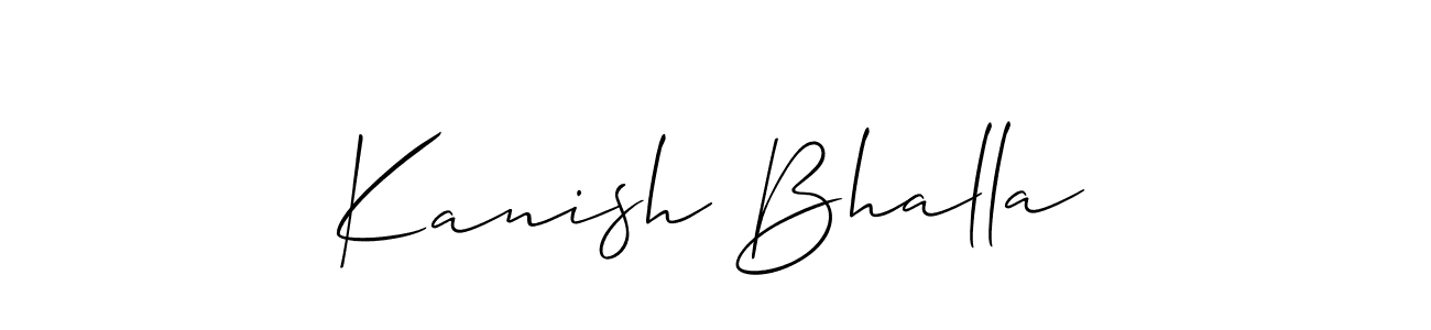 Make a beautiful signature design for name Kanish Bhalla. Use this online signature maker to create a handwritten signature for free. Kanish Bhalla signature style 2 images and pictures png