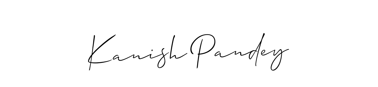Create a beautiful signature design for name Kanish Pandey. With this signature (Allison_Script) fonts, you can make a handwritten signature for free. Kanish Pandey signature style 2 images and pictures png