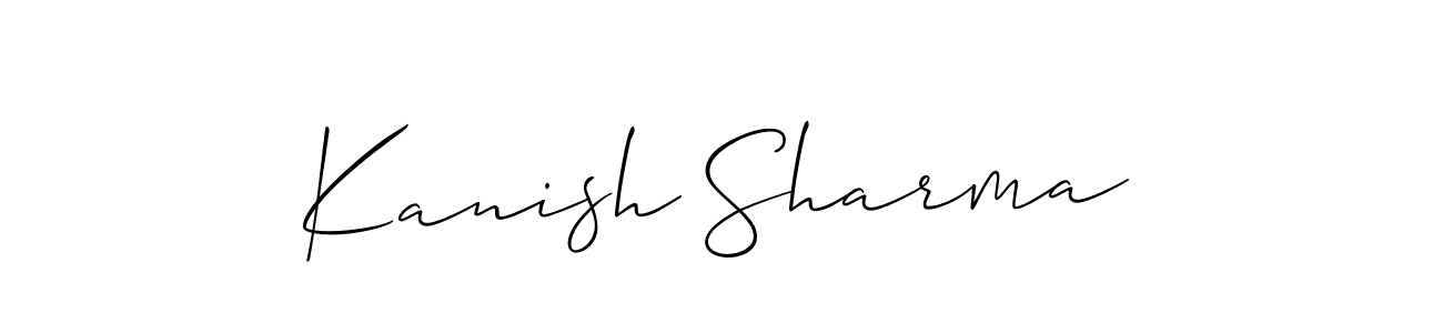 Best and Professional Signature Style for Kanish Sharma. Allison_Script Best Signature Style Collection. Kanish Sharma signature style 2 images and pictures png