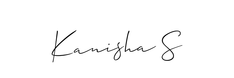 Kanisha S stylish signature style. Best Handwritten Sign (Allison_Script) for my name. Handwritten Signature Collection Ideas for my name Kanisha S. Kanisha S signature style 2 images and pictures png