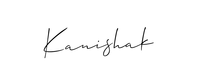 Similarly Allison_Script is the best handwritten signature design. Signature creator online .You can use it as an online autograph creator for name Kanishak. Kanishak signature style 2 images and pictures png