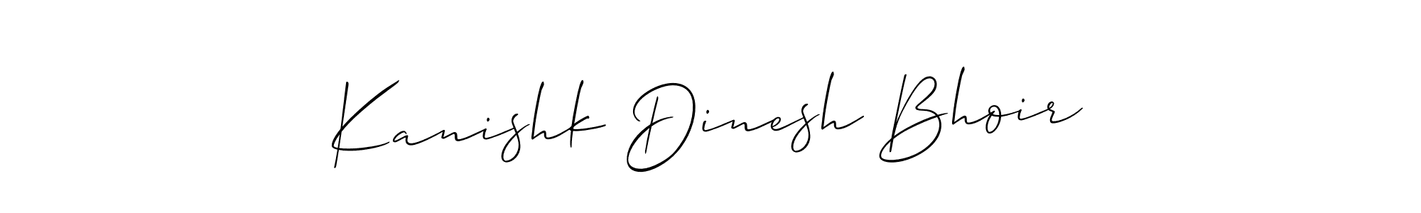 Use a signature maker to create a handwritten signature online. With this signature software, you can design (Allison_Script) your own signature for name Kanishk Dinesh Bhoir. Kanishk Dinesh Bhoir signature style 2 images and pictures png