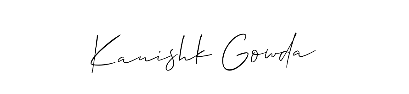 Make a beautiful signature design for name Kanishk Gowda. Use this online signature maker to create a handwritten signature for free. Kanishk Gowda signature style 2 images and pictures png