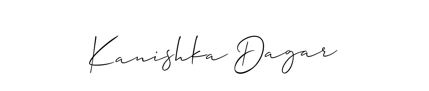 The best way (Allison_Script) to make a short signature is to pick only two or three words in your name. The name Kanishka Dagar include a total of six letters. For converting this name. Kanishka Dagar signature style 2 images and pictures png