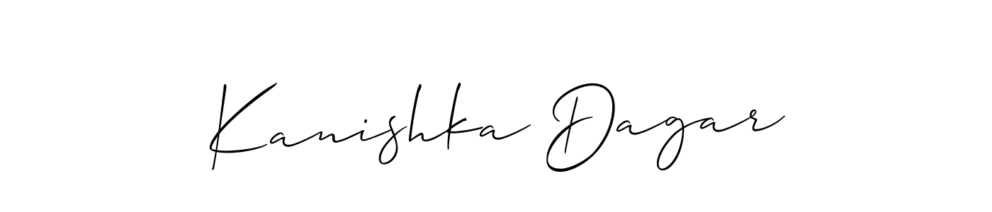 Design your own signature with our free online signature maker. With this signature software, you can create a handwritten (Allison_Script) signature for name Kanishka Dagar. Kanishka Dagar signature style 2 images and pictures png