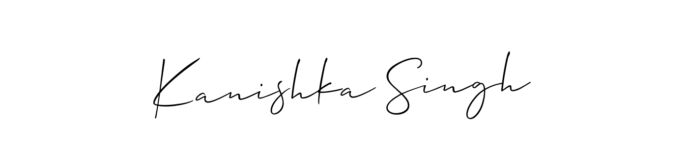 Also we have Kanishka Singh name is the best signature style. Create professional handwritten signature collection using Allison_Script autograph style. Kanishka Singh signature style 2 images and pictures png