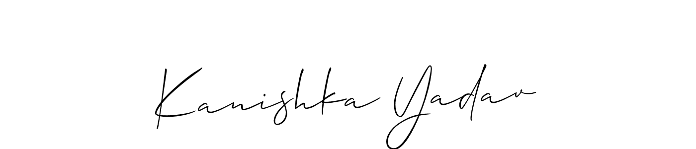 Also You can easily find your signature by using the search form. We will create Kanishka Yadav name handwritten signature images for you free of cost using Allison_Script sign style. Kanishka Yadav signature style 2 images and pictures png