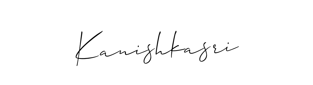 How to Draw Kanishkasri signature style? Allison_Script is a latest design signature styles for name Kanishkasri. Kanishkasri signature style 2 images and pictures png