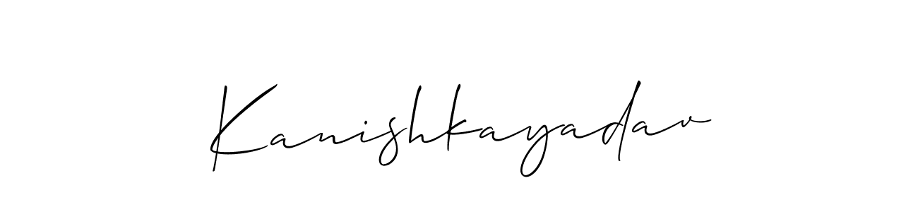 You should practise on your own different ways (Allison_Script) to write your name (Kanishkayadav) in signature. don't let someone else do it for you. Kanishkayadav signature style 2 images and pictures png