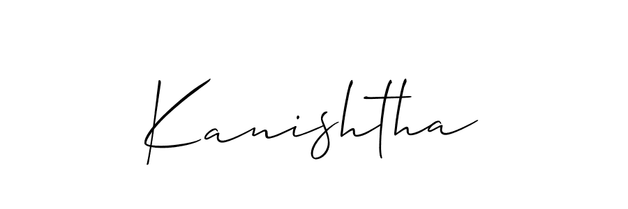 if you are searching for the best signature style for your name Kanishtha. so please give up your signature search. here we have designed multiple signature styles  using Allison_Script. Kanishtha signature style 2 images and pictures png