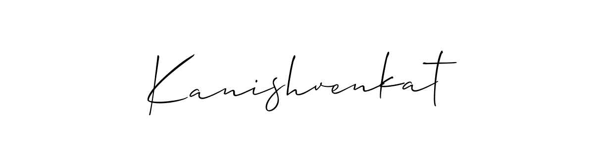 Also we have Kanishvenkat name is the best signature style. Create professional handwritten signature collection using Allison_Script autograph style. Kanishvenkat signature style 2 images and pictures png