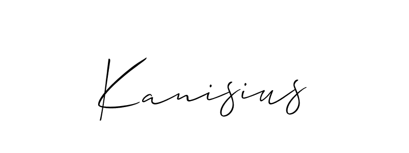 if you are searching for the best signature style for your name Kanisius. so please give up your signature search. here we have designed multiple signature styles  using Allison_Script. Kanisius signature style 2 images and pictures png