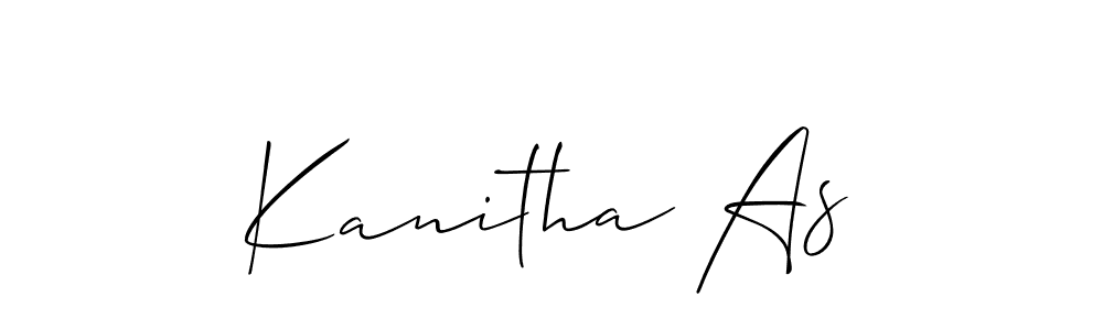 Once you've used our free online signature maker to create your best signature Allison_Script style, it's time to enjoy all of the benefits that Kanitha As name signing documents. Kanitha As signature style 2 images and pictures png
