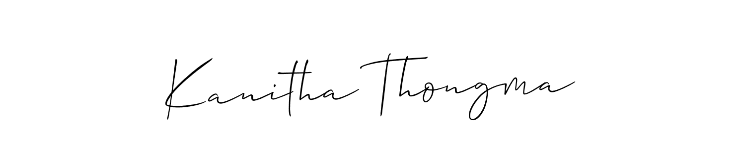 Best and Professional Signature Style for Kanitha Thongma. Allison_Script Best Signature Style Collection. Kanitha Thongma signature style 2 images and pictures png