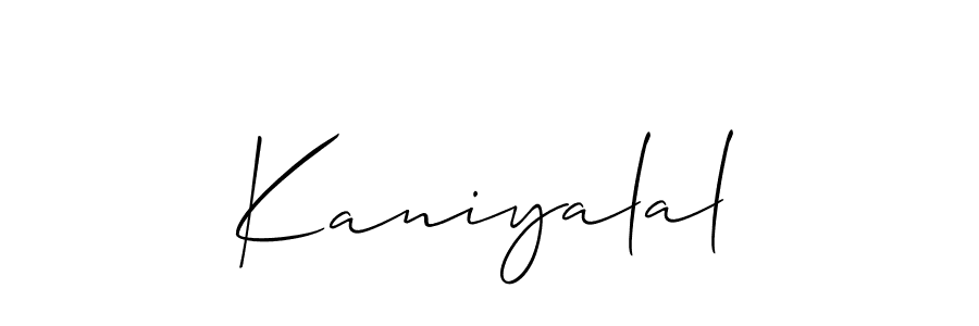 How to make Kaniyalal signature? Allison_Script is a professional autograph style. Create handwritten signature for Kaniyalal name. Kaniyalal signature style 2 images and pictures png