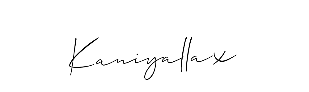 Similarly Allison_Script is the best handwritten signature design. Signature creator online .You can use it as an online autograph creator for name Kaniyallax. Kaniyallax signature style 2 images and pictures png