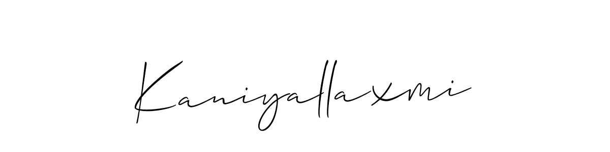 How to Draw Kaniyallaxmi signature style? Allison_Script is a latest design signature styles for name Kaniyallaxmi. Kaniyallaxmi signature style 2 images and pictures png