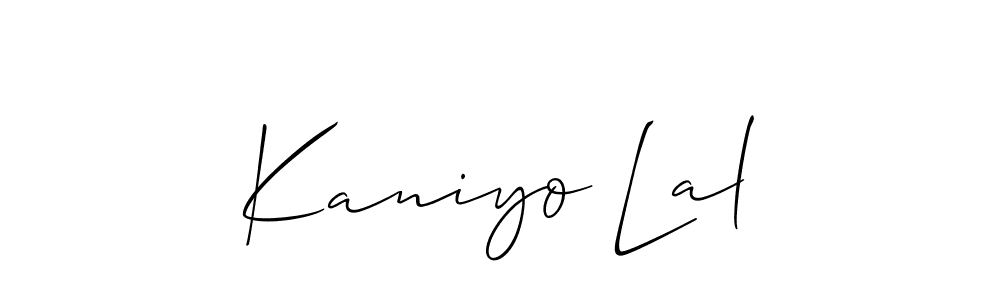 Here are the top 10 professional signature styles for the name Kaniyo Lal. These are the best autograph styles you can use for your name. Kaniyo Lal signature style 2 images and pictures png
