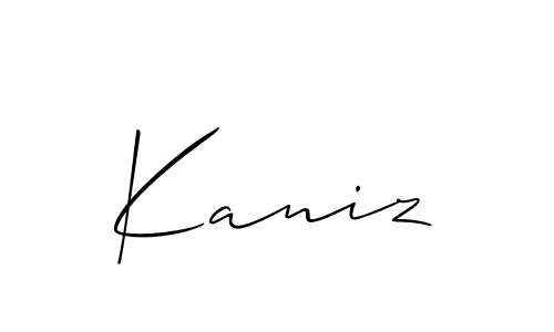 Also You can easily find your signature by using the search form. We will create Kaniz name handwritten signature images for you free of cost using Allison_Script sign style. Kaniz signature style 2 images and pictures png