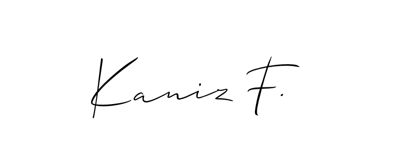 See photos of Kaniz F. official signature by Spectra . Check more albums & portfolios. Read reviews & check more about Allison_Script font. Kaniz F. signature style 2 images and pictures png