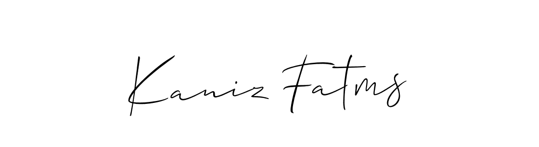 Also You can easily find your signature by using the search form. We will create Kaniz Fatms name handwritten signature images for you free of cost using Allison_Script sign style. Kaniz Fatms signature style 2 images and pictures png