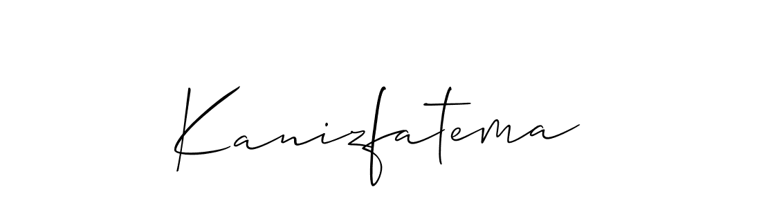 Make a beautiful signature design for name Kanizfatema. With this signature (Allison_Script) style, you can create a handwritten signature for free. Kanizfatema signature style 2 images and pictures png