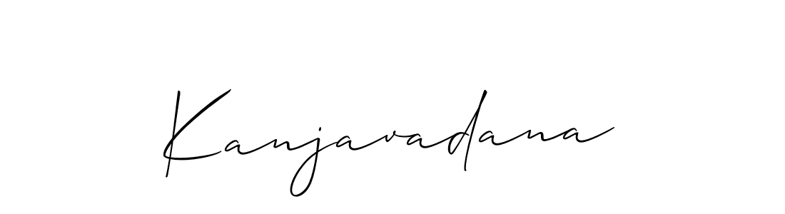 Also we have Kanjavadana name is the best signature style. Create professional handwritten signature collection using Allison_Script autograph style. Kanjavadana signature style 2 images and pictures png