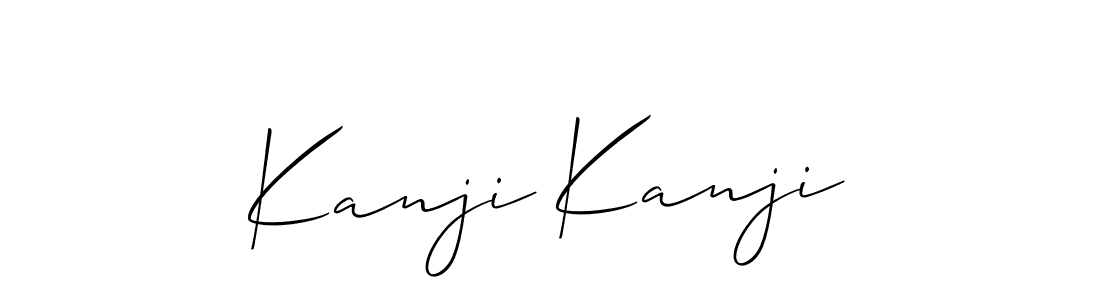 How to make Kanji Kanji signature? Allison_Script is a professional autograph style. Create handwritten signature for Kanji Kanji name. Kanji Kanji signature style 2 images and pictures png