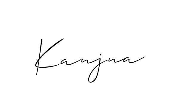 Similarly Allison_Script is the best handwritten signature design. Signature creator online .You can use it as an online autograph creator for name Kanjna. Kanjna signature style 2 images and pictures png