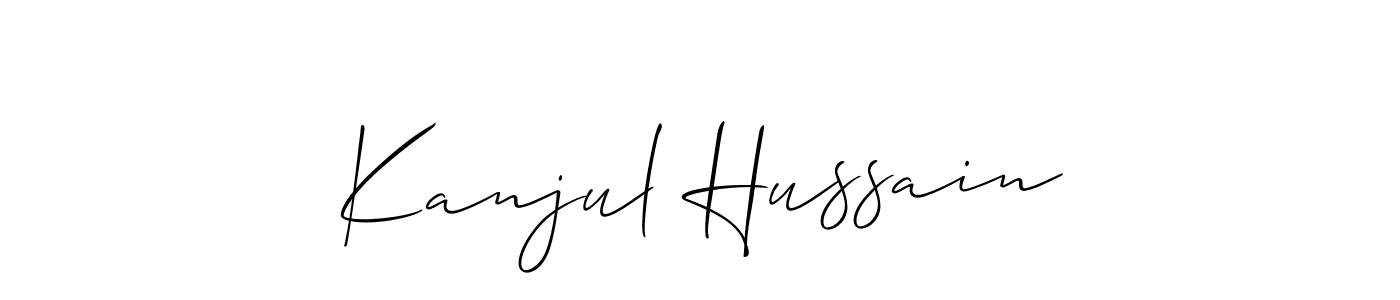 How to Draw Kanjul Hussain signature style? Allison_Script is a latest design signature styles for name Kanjul Hussain. Kanjul Hussain signature style 2 images and pictures png