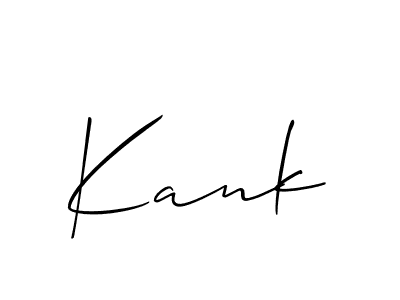 Similarly Allison_Script is the best handwritten signature design. Signature creator online .You can use it as an online autograph creator for name Kank. Kank signature style 2 images and pictures png