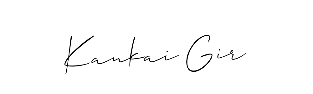 The best way (Allison_Script) to make a short signature is to pick only two or three words in your name. The name Kankai Gir include a total of six letters. For converting this name. Kankai Gir signature style 2 images and pictures png