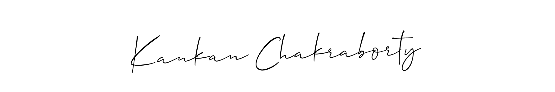 How to make Kankan Chakraborty signature? Allison_Script is a professional autograph style. Create handwritten signature for Kankan Chakraborty name. Kankan Chakraborty signature style 2 images and pictures png