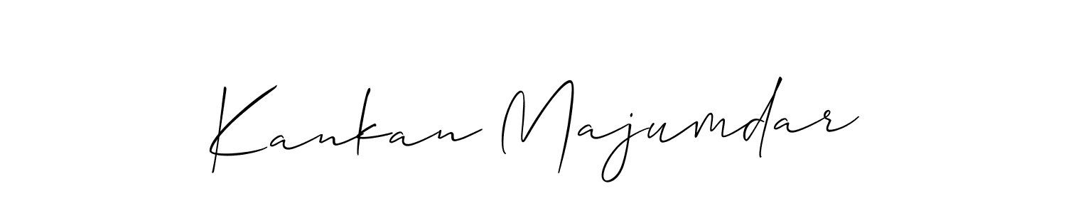 Use a signature maker to create a handwritten signature online. With this signature software, you can design (Allison_Script) your own signature for name Kankan Majumdar. Kankan Majumdar signature style 2 images and pictures png
