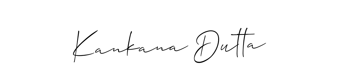 Design your own signature with our free online signature maker. With this signature software, you can create a handwritten (Allison_Script) signature for name Kankana Dutta. Kankana Dutta signature style 2 images and pictures png