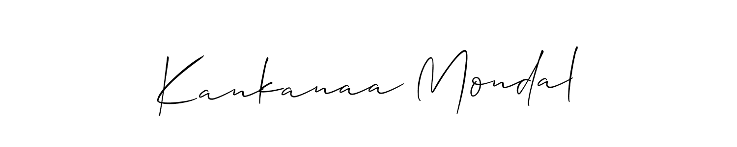Use a signature maker to create a handwritten signature online. With this signature software, you can design (Allison_Script) your own signature for name Kankanaa Mondal. Kankanaa Mondal signature style 2 images and pictures png