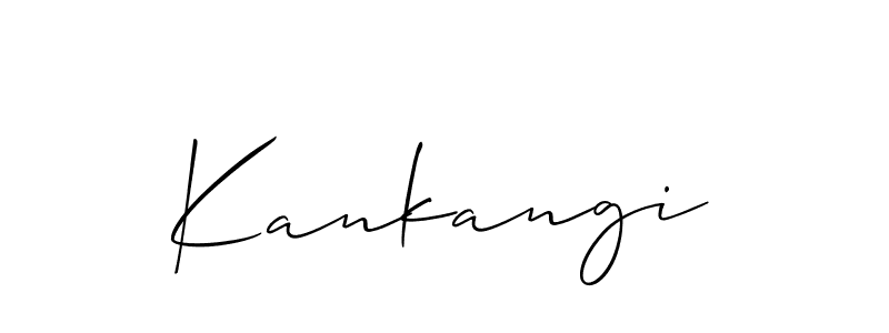 Similarly Allison_Script is the best handwritten signature design. Signature creator online .You can use it as an online autograph creator for name Kankangi. Kankangi signature style 2 images and pictures png