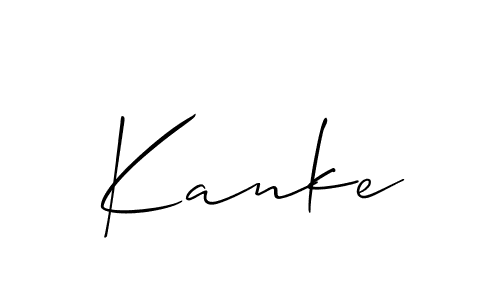 Design your own signature with our free online signature maker. With this signature software, you can create a handwritten (Allison_Script) signature for name Kanke. Kanke signature style 2 images and pictures png