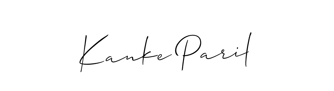 Make a beautiful signature design for name Kanke Paril. With this signature (Allison_Script) style, you can create a handwritten signature for free. Kanke Paril signature style 2 images and pictures png