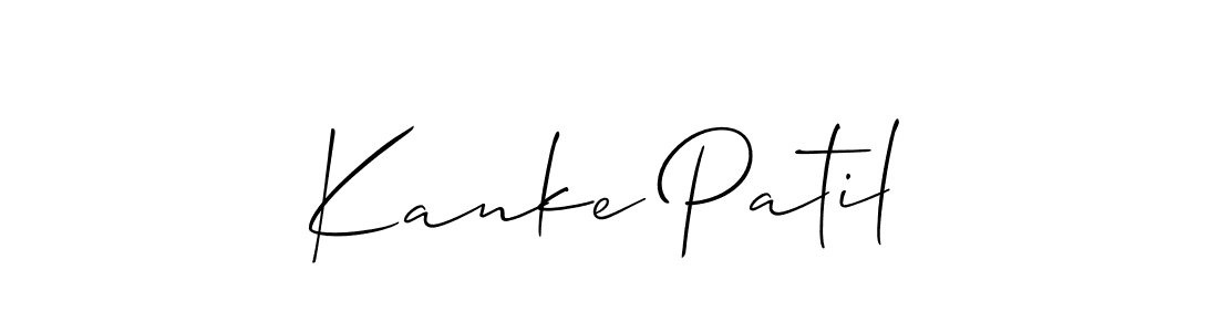 Allison_Script is a professional signature style that is perfect for those who want to add a touch of class to their signature. It is also a great choice for those who want to make their signature more unique. Get Kanke Patil name to fancy signature for free. Kanke Patil signature style 2 images and pictures png