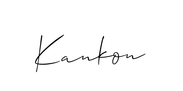 Kankon stylish signature style. Best Handwritten Sign (Allison_Script) for my name. Handwritten Signature Collection Ideas for my name Kankon. Kankon signature style 2 images and pictures png