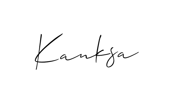 How to make Kanksa signature? Allison_Script is a professional autograph style. Create handwritten signature for Kanksa name. Kanksa signature style 2 images and pictures png