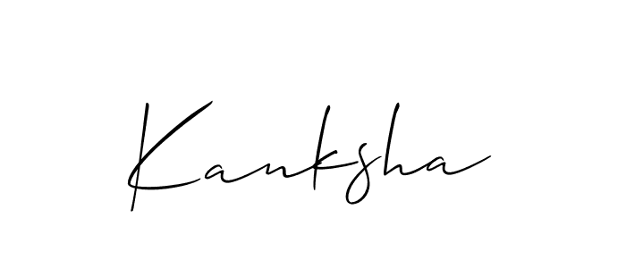 You should practise on your own different ways (Allison_Script) to write your name (Kanksha) in signature. don't let someone else do it for you. Kanksha signature style 2 images and pictures png