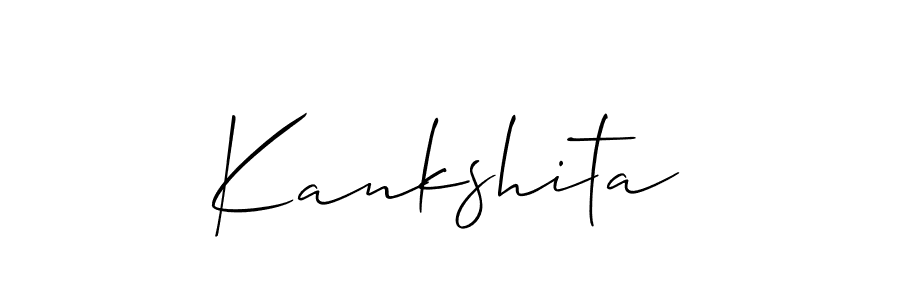 How to make Kankshita signature? Allison_Script is a professional autograph style. Create handwritten signature for Kankshita name. Kankshita signature style 2 images and pictures png