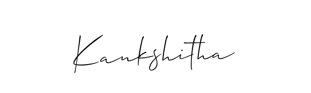 Similarly Allison_Script is the best handwritten signature design. Signature creator online .You can use it as an online autograph creator for name Kankshitha. Kankshitha signature style 2 images and pictures png