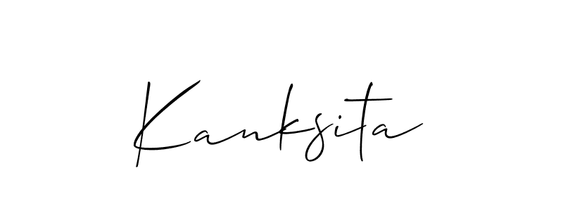 Use a signature maker to create a handwritten signature online. With this signature software, you can design (Allison_Script) your own signature for name Kanksita. Kanksita signature style 2 images and pictures png