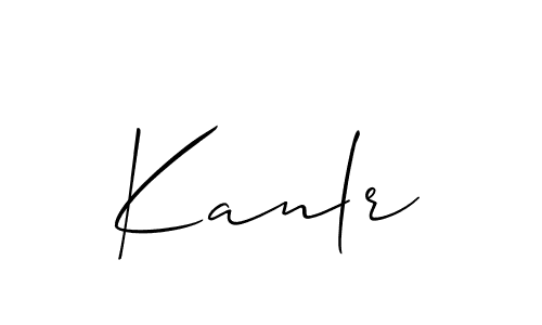 if you are searching for the best signature style for your name Kanlr. so please give up your signature search. here we have designed multiple signature styles  using Allison_Script. Kanlr signature style 2 images and pictures png