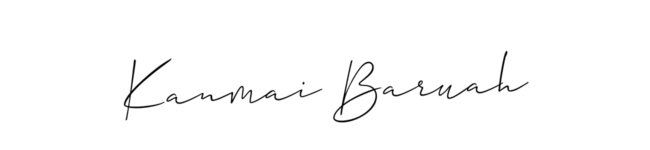 Design your own signature with our free online signature maker. With this signature software, you can create a handwritten (Allison_Script) signature for name Kanmai Baruah. Kanmai Baruah signature style 2 images and pictures png